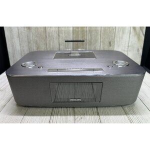 Philips DC291/37 30 Pin Docking Station FM Radio Clock Dual Alarm for iPod WORKS